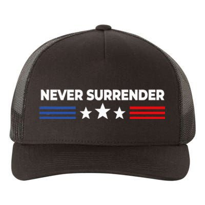 Never Surrender Never Surrender Yupoong Adult 5-Panel Trucker Hat