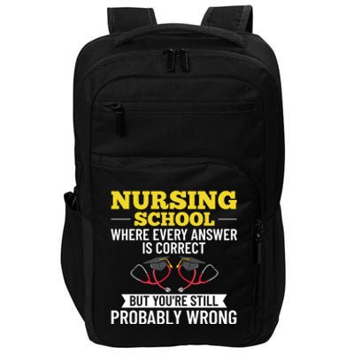 Nurse Student Nursing School Education Graduate Great Gift Impact Tech Backpack