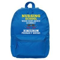 Nurse Student Nursing School Education Graduate Great Gift 16 in Basic Backpack