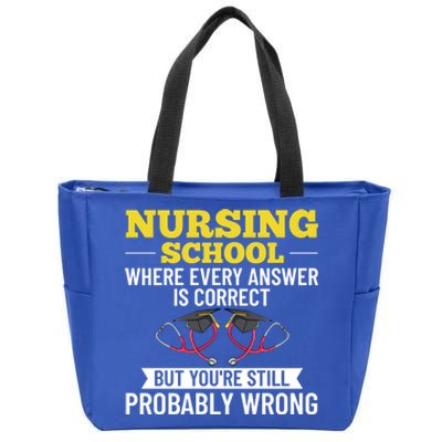 Nurse Student Nursing School Education Graduate Great Gift Zip Tote Bag