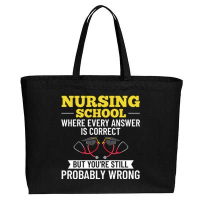 Nurse Student Nursing School Education Graduate Great Gift Cotton Canvas Jumbo Tote