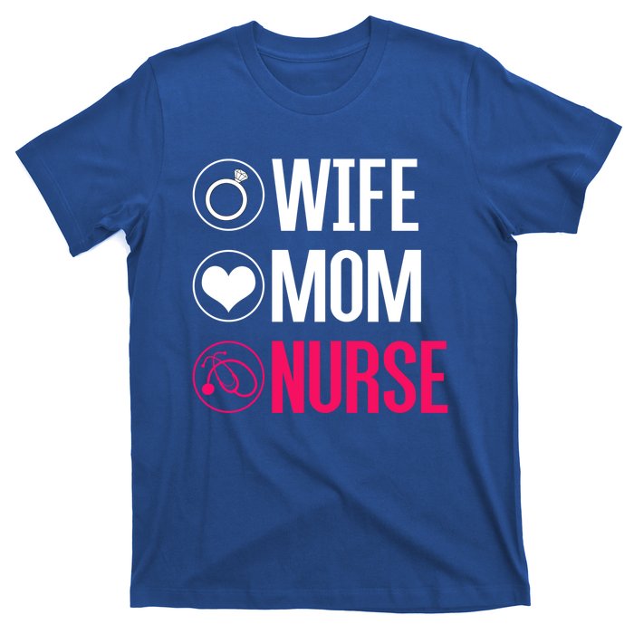 Nursery Stethoscope Nursing Gift Wife Mom Nurse Gift T-Shirt