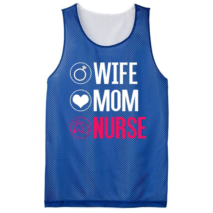 Nursery Stethoscope Nursing Gift Wife Mom Nurse Gift Mesh Reversible Basketball Jersey Tank