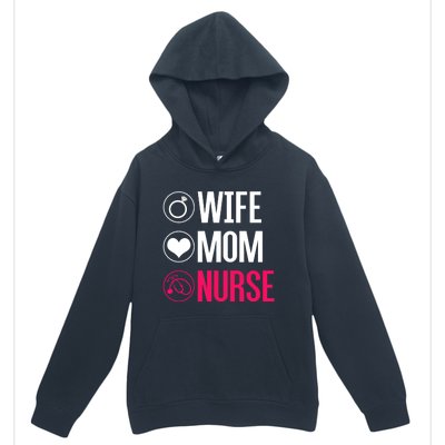 Nursery Stethoscope Nursing Gift Wife Mom Nurse Gift Urban Pullover Hoodie