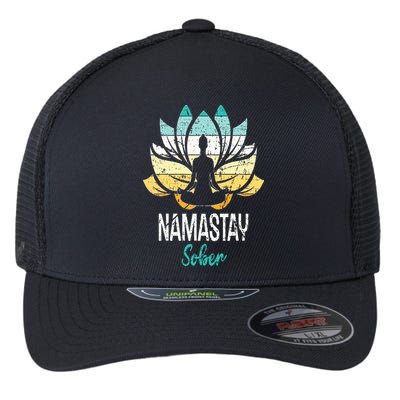 Namastay Sober NA AA 12 Step Recovery Narcotics Anonymous Flexfit Unipanel Trucker Cap