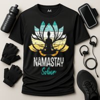 Namastay Sober NA AA 12 Step Recovery Narcotics Anonymous Performance Shirt