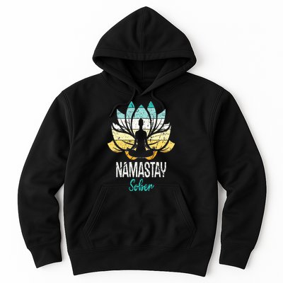 Namastay Sober NA AA 12 Step Recovery Narcotics Anonymous Hoodie