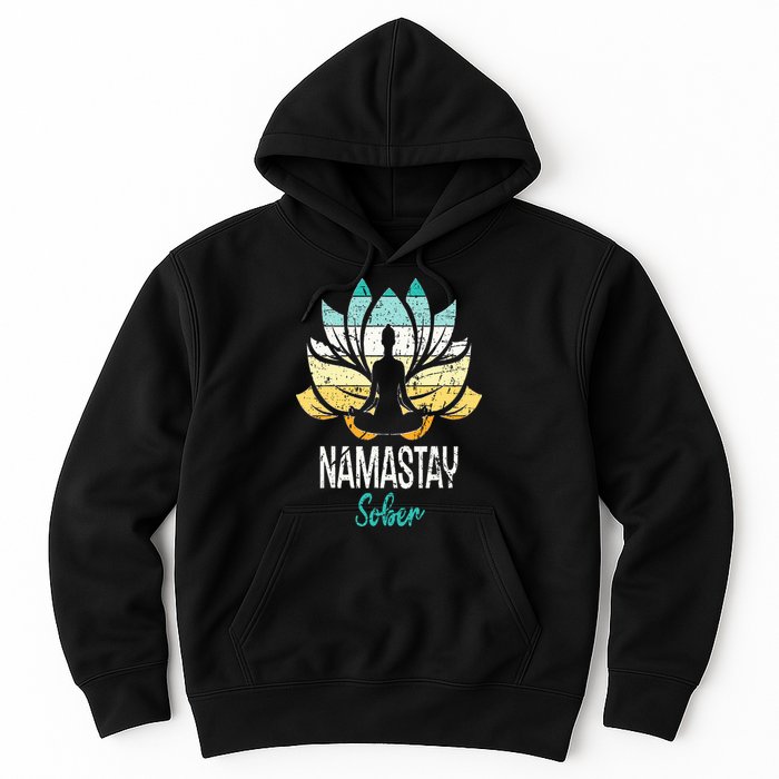 Namastay Sober NA AA 12 Step Recovery Narcotics Anonymous Hoodie
