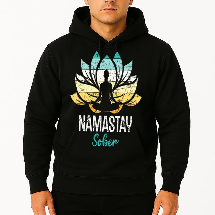 Namastay Sober NA AA 12 Step Recovery Narcotics Anonymous Hoodie