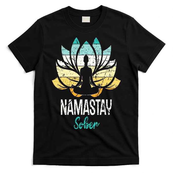 Namastay Sober NA AA 12 Step Recovery Narcotics Anonymous T-Shirt
