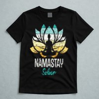 Namastay Sober NA AA 12 Step Recovery Narcotics Anonymous T-Shirt