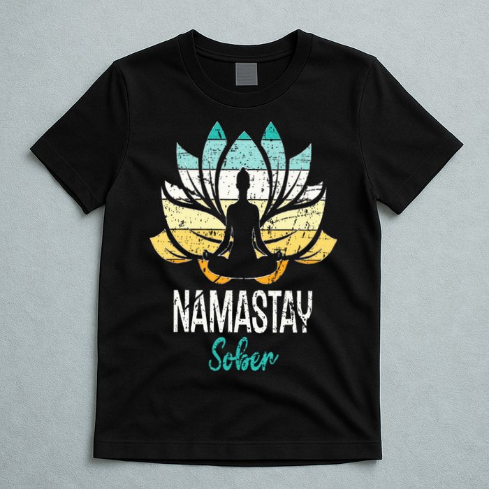 Namastay Sober NA AA 12 Step Recovery Narcotics Anonymous T-Shirt