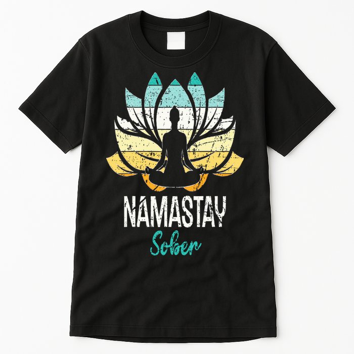 Namastay Sober NA AA 12 Step Recovery Narcotics Anonymous Tall T-Shirt