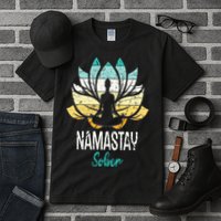 Namastay Sober NA AA 12 Step Recovery Narcotics Anonymous Tall T-Shirt