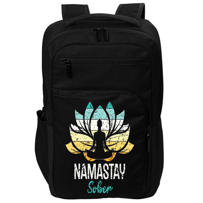 Namastay Sober NA AA 12 Step Recovery Narcotics Anonymous Impact Tech Backpack