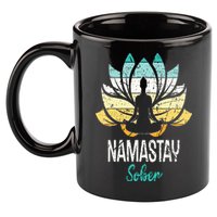 Namastay Sober NA AA 12 Step Recovery Narcotics Anonymous 11oz C Handle Ceramic Mug