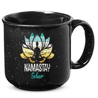 Namastay Sober NA AA 12 Step Recovery Narcotics Anonymous 15oz Campfire Ceramic Mug