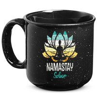 Namastay Sober NA AA 12 Step Recovery Narcotics Anonymous 15oz Campfire Ceramic Mug