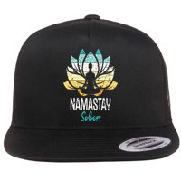 Namastay Sober NA AA 12 Step Recovery Narcotics Anonymous Flat Bill Trucker Hat