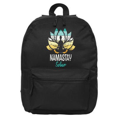 Namastay Sober NA AA 12 Step Recovery Narcotics Anonymous 16 in Basic Backpack