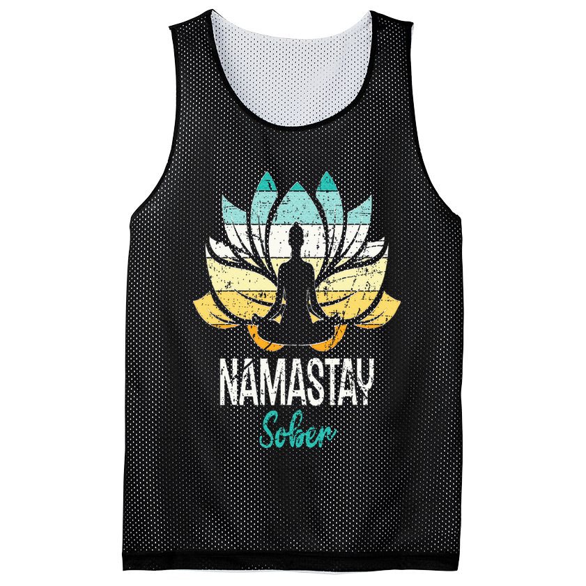 Namastay Sober NA AA 12 Step Recovery Narcotics Anonymous Mesh Reversible Basketball Jersey Tank