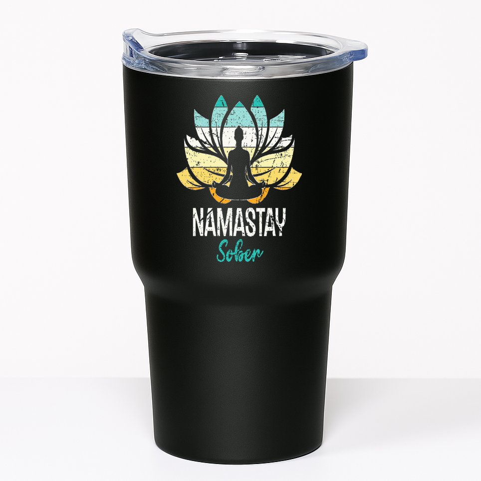 Namastay Sober NA AA 12 Step Recovery Narcotics Anonymous Tumbler