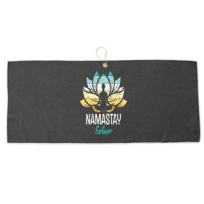 Namastay Sober NA AA 12 Step Recovery Narcotics Anonymous Large Microfiber Waffle Golf Towel