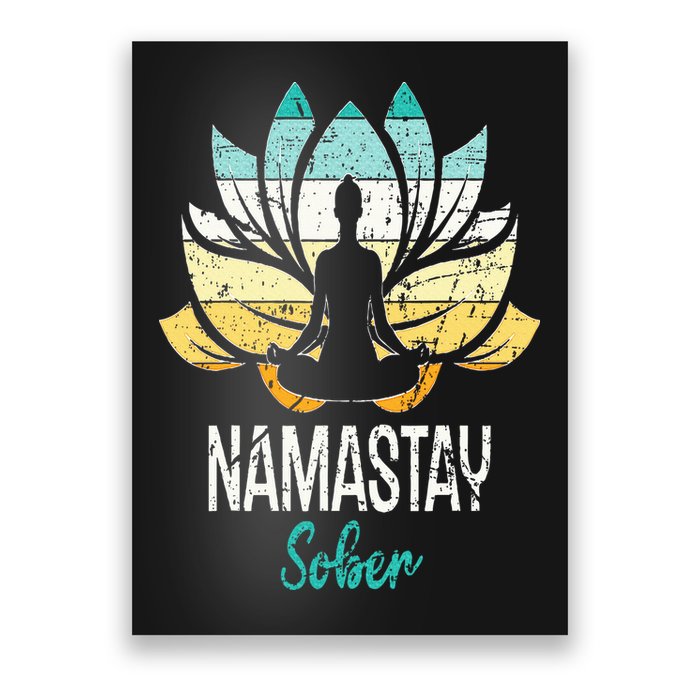 Namastay Sober NA AA 12 Step Recovery Narcotics Anonymous Poster