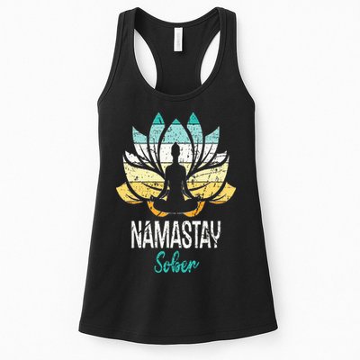 Namastay Sober NA AA 12 Step Recovery Narcotics Anonymous Womens Tank Top