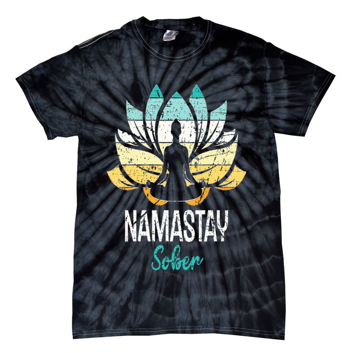 Namastay Sober NA AA 12 Step Recovery Narcotics Anonymous Tie-Dye T-Shirt