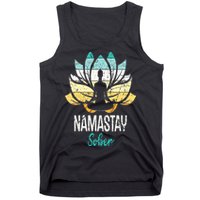 Namastay Sober NA AA 12 Step Recovery Narcotics Anonymous Tank Top