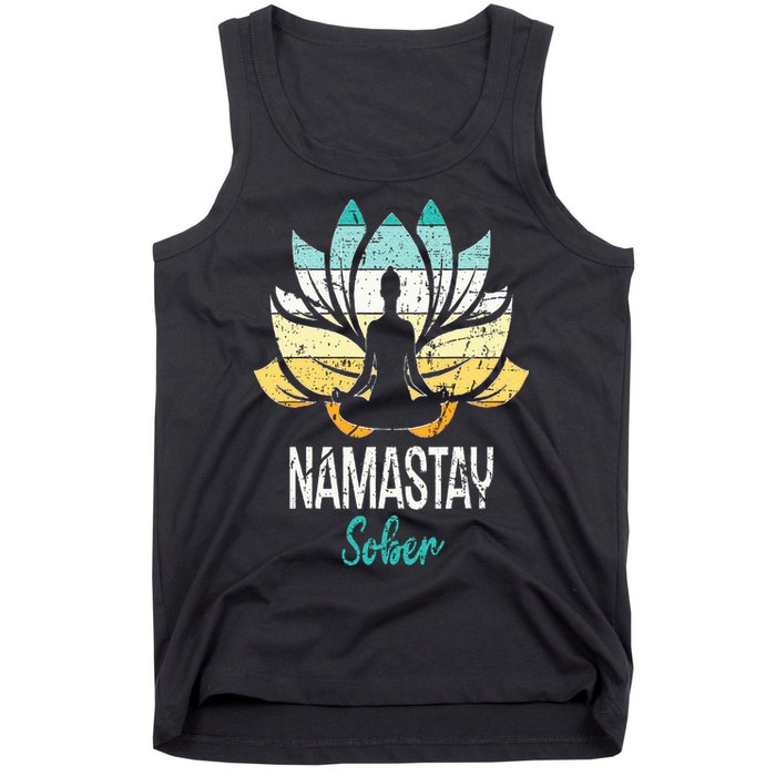 Namastay Sober NA AA 12 Step Recovery Narcotics Anonymous Tank Top