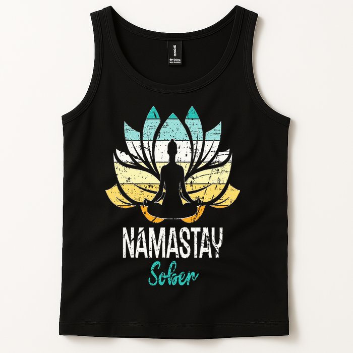 Namastay Sober NA AA 12 Step Recovery Narcotics Anonymous Tank Top