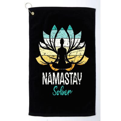 Namastay Sober NA AA 12 Step Recovery Narcotics Anonymous Golf Towel