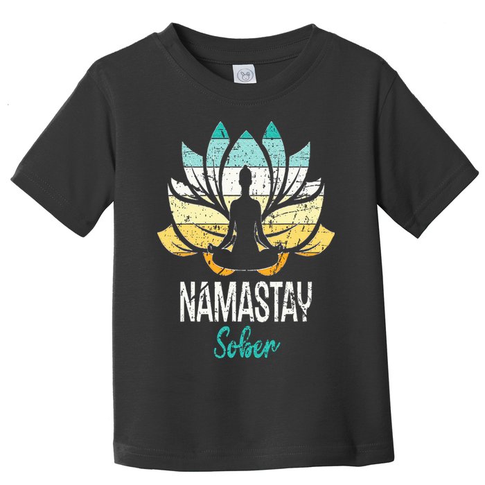 Namastay Sober NA AA 12 Step Recovery Narcotics Anonymous Toddler T-Shirt