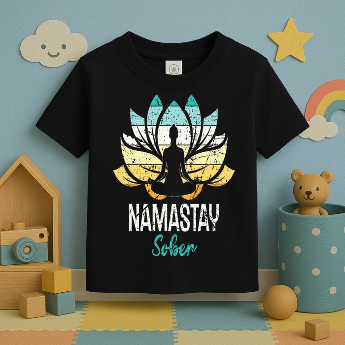 Namastay Sober NA AA 12 Step Recovery Narcotics Anonymous Toddler T-Shirt
