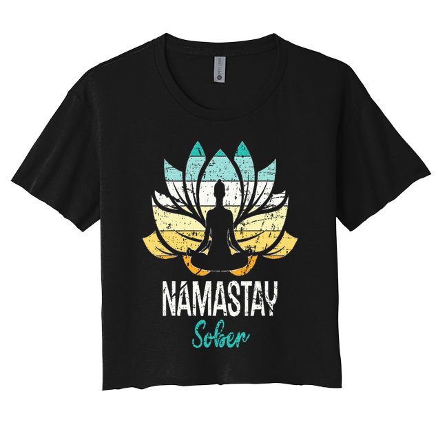 Namastay Sober NA AA 12 Step Recovery Narcotics Anonymous Crop Top
