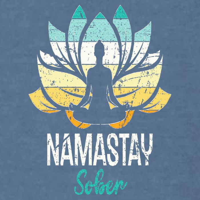 Namastay Sober NA AA 12 Step Recovery Narcotics Anonymous Garment-Dyed Sweatshirt