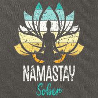 Namastay Sober NA AA 12 Step Recovery Narcotics Anonymous Cotton Canvas Backpack