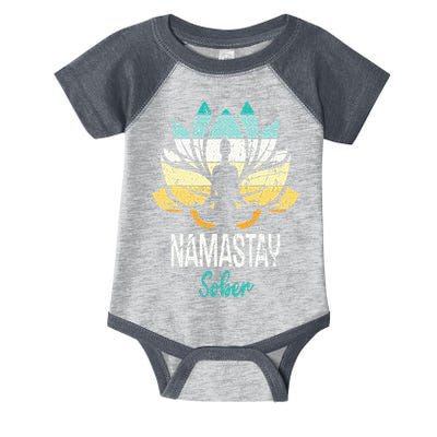 Namastay Sober NA AA 12 Step Recovery Narcotics Anonymous Infant Baby Jersey Bodysuit