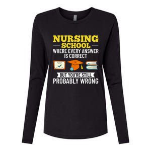 Nurse Student Nursing School Education Graduate Gift Womens Cotton Relaxed Long Sleeve T-Shirt