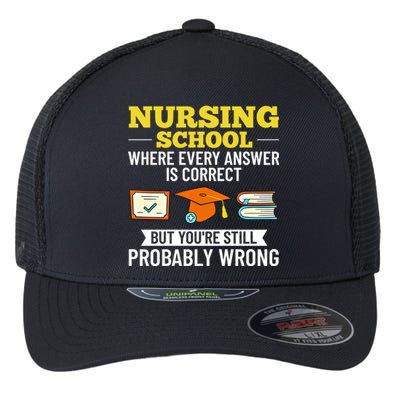 Nurse Student Nursing School Education Graduate Gift Flexfit Unipanel Trucker Cap