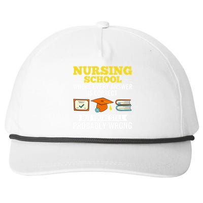 Nurse Student Nursing School Education Graduate Gift Snapback Five-Panel Rope Hat