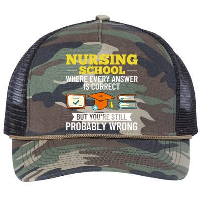 Nurse Student Nursing School Education Graduate Gift Retro Rope Trucker Hat Cap