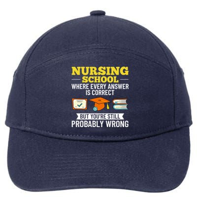 Nurse Student Nursing School Education Graduate Gift 7-Panel Snapback Hat