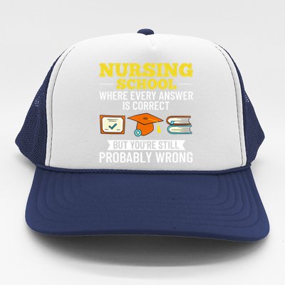 Nurse Student Nursing School Education Graduate Gift Trucker Hat