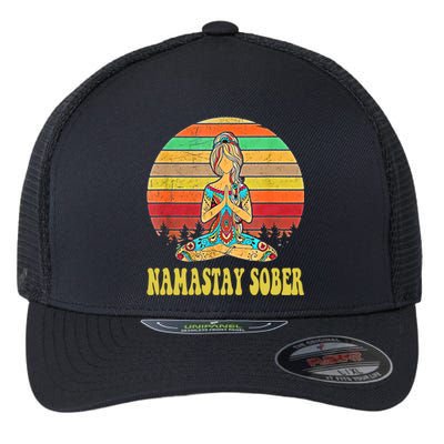 Namastay Sober Na Aa 12 Step Recovery Narcotics Anonymous Great Gift Flexfit Unipanel Trucker Cap