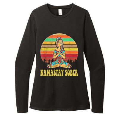 Namastay Sober Na Aa 12 Step Recovery Narcotics Anonymous Great Gift Womens CVC Long Sleeve Shirt