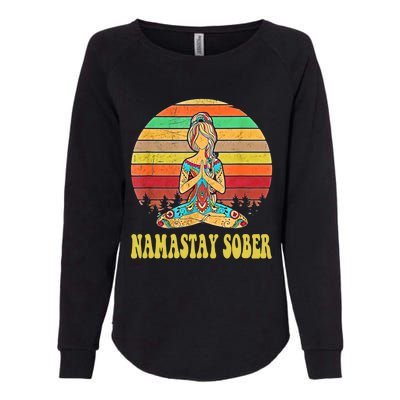 Namastay Sober Na Aa 12 Step Recovery Narcotics Anonymous Great Gift Womens California Wash Sweatshirt