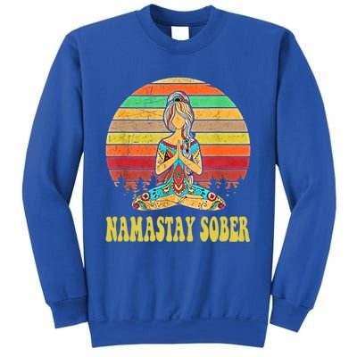 Namastay Sober Na Aa 12 Step Recovery Narcotics Anonymous Great Gift Sweatshirt